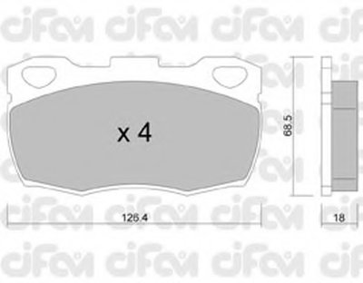 Комплект тормозных колодок, дисковый тормоз CIFAM купить
