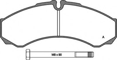 Комплект тормозных колодок, дисковый тормоз ADVANCE OPEN PARTS купить