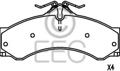 Комплект тормозных колодок, дисковый тормоз EEC купить