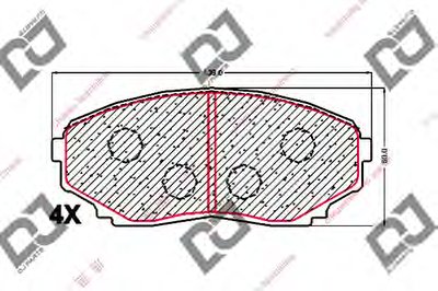 Комплект тормозных колодок, дисковый тормоз DJ PARTS купить