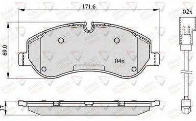 Комплект тормозных колодок, дисковый тормоз ANL Braking COMLINE купить