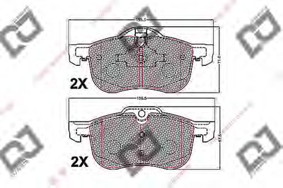 Комплект тормозных колодок, дисковый тормоз DJ PARTS купить