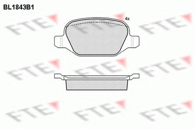 Комплект тормозных колодок, дисковый тормоз FTE купить