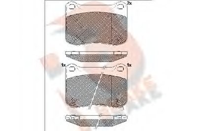 Комплект тормозных колодок, дисковый тормоз R BRAKE купить