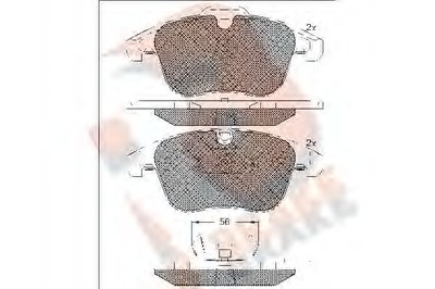 Комплект тормозных колодок, дисковый тормоз R BRAKE купить