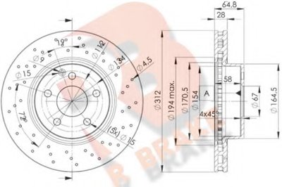 Тормозной диск R BRAKE купить