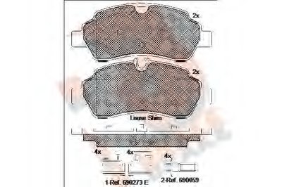 Комплект тормозных колодок, дисковый тормоз R BRAKE купить