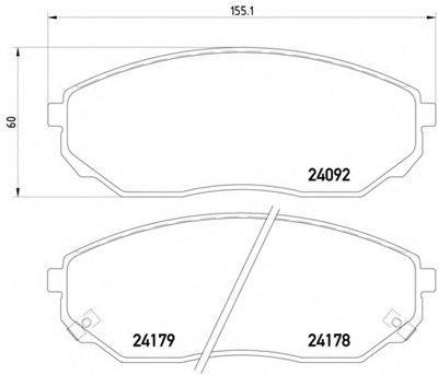 Колодки тормозные (передние) Kia Sorento 02- (Sumitomo)