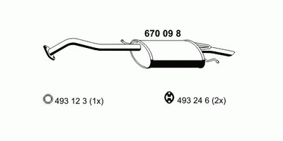 Глушитель выхлопных газов конечный ERNST купить