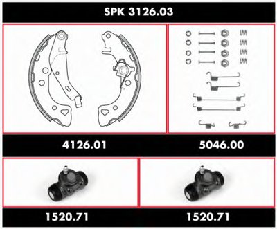 Комплект тормозов, барабанный тормозной механизм Super Precision Kit REMSA купить