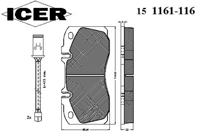 Комплект тормозных колодок, дисковый тормоз ICER купить