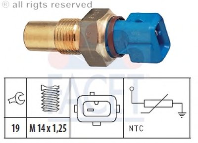 Датчик, температура охлаждающей жидкости; Датчик, температура охлаждающей жидкости; Датчик, температура охлаждающей жидкости FACET купить