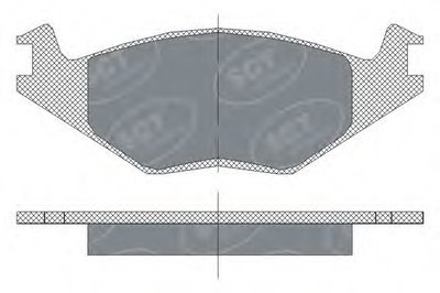 Комплект тормозных колодок, дисковый тормоз SCT Germany купить