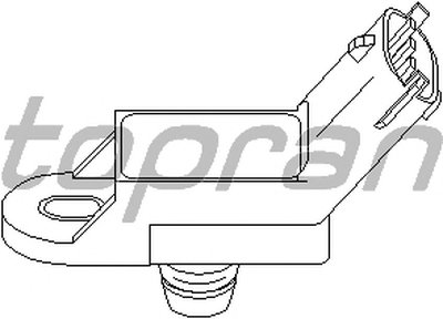 Датчик, давление во впускном газопроводе TOPRAN купить