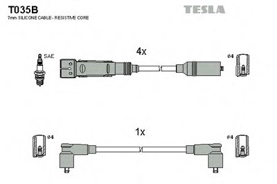 Комплект проводов зажигания alternative TESLA Придбати