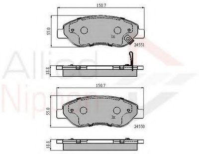 Комплект тормозных колодок, дисковый тормоз ANL Braking COMLINE купить