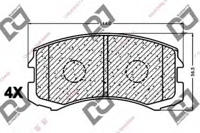 Комплект тормозных колодок, дисковый тормоз DJ PARTS купить