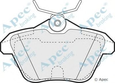 Комплект тормозных колодок, дисковый тормоз APEC braking купить