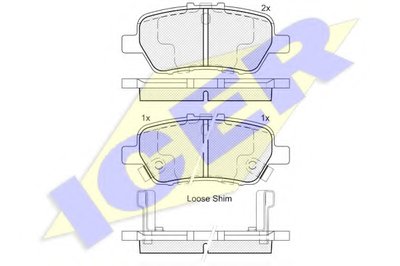Комплект тормозных колодок, дисковый тормоз ICER купить