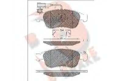 Комплект тормозных колодок, дисковый тормоз R BRAKE купить