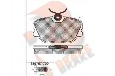 Комплект тормозных колодок, дисковый тормоз R BRAKE купить