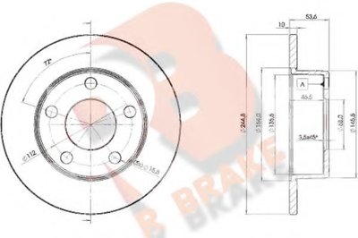 Тормозной диск R BRAKE купить