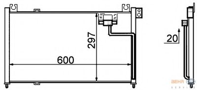 Конденсатор, кондиционер BEHR HELLA SERVICE HELLA купить