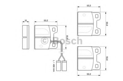 Комплект тормозных колодок, дисковый тормоз BOSCH купить