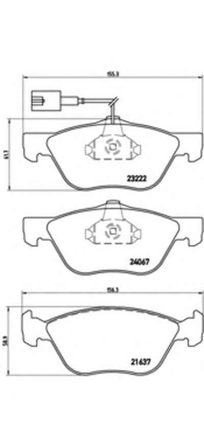 Комплект тормозных колодок, дисковый тормоз BREMBO купить