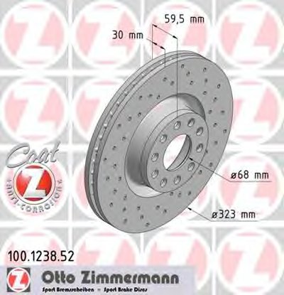 Тормозной диск SPORT BRAKE DISC COAT Z ZIMMERMANN купить