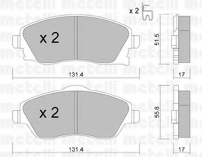 Колодки тормозные (передние) Opel Combo 01-/Corsa C 00-09/Meriva A 03-10/Tigra 04-10