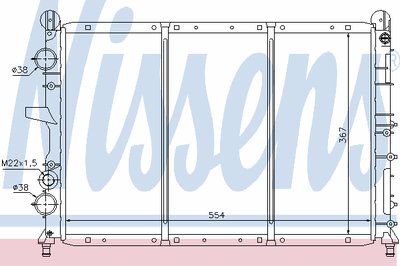 Радиатор, охлаждение двигателя NISSENS купить