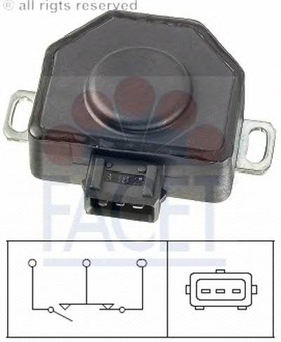 Датчик, положение дроссельной заслонки FACET купить