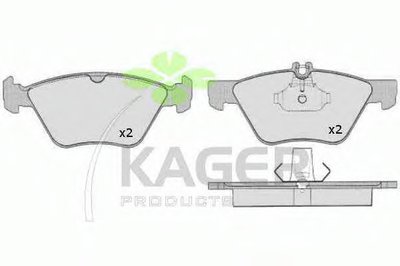 Комплект тормозных колодок, дисковый тормоз KAGER купить