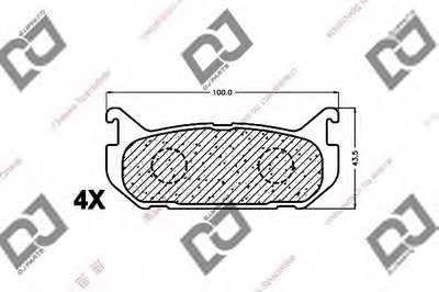 Комплект тормозных колодок, дисковый тормоз DJ PARTS купить