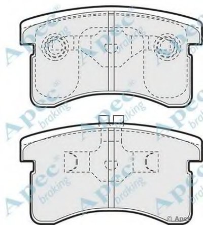 Комплект тормозных колодок, дисковый тормоз APEC braking купить