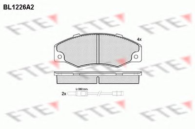 Комплект тормозных колодок, дисковый тормоз FTE купить