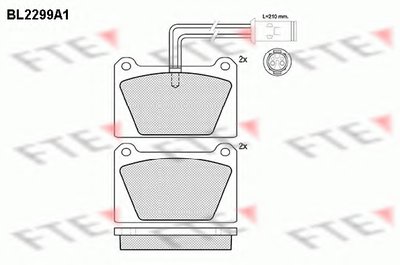 Комплект тормозных колодок, дисковый тормоз FTE купить