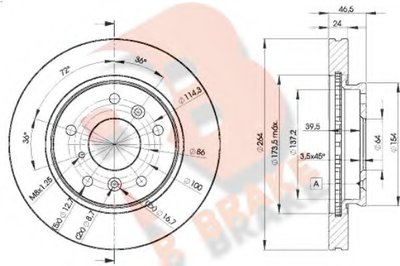 Тормозной диск R BRAKE купить