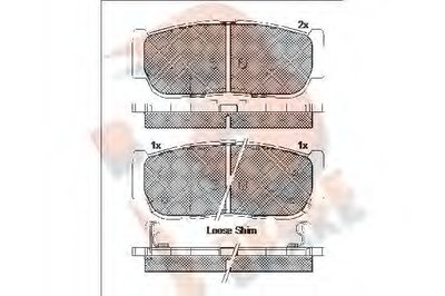 Комплект тормозных колодок, дисковый тормоз R BRAKE купить