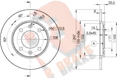 Тормозной диск R BRAKE купить