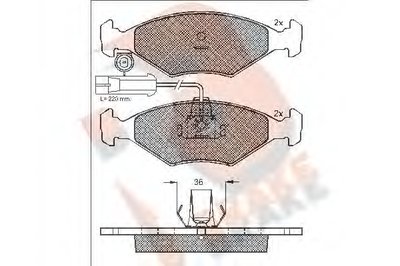 Комплект тормозных колодок, дисковый тормоз R BRAKE купить