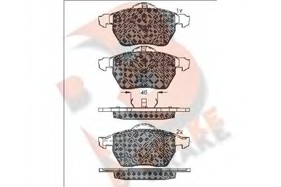 Комплект тормозных колодок, дисковый тормоз R BRAKE купить