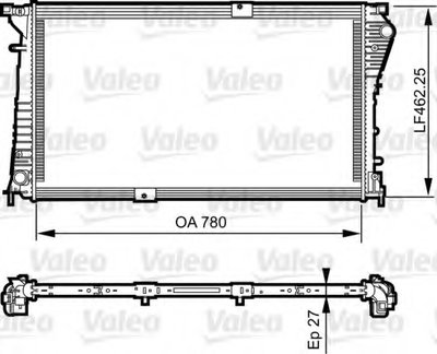 Радиатор охлаждения Opel Vivaro 2.5dCi 06-/Renault Master 2.2/2.5dCi 03-