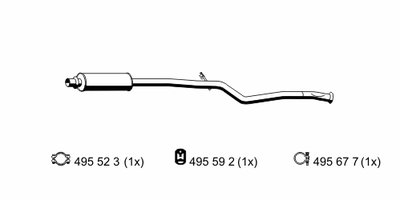 Средний глушитель выхлопных газов ERNST купить