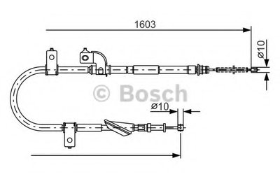 Трос ручника Subaru Forester/Impreza 97-09 (1603mm)