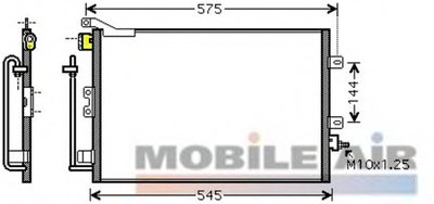 Радиатор кондиционера Renault Clio 1.2-2.0 01-