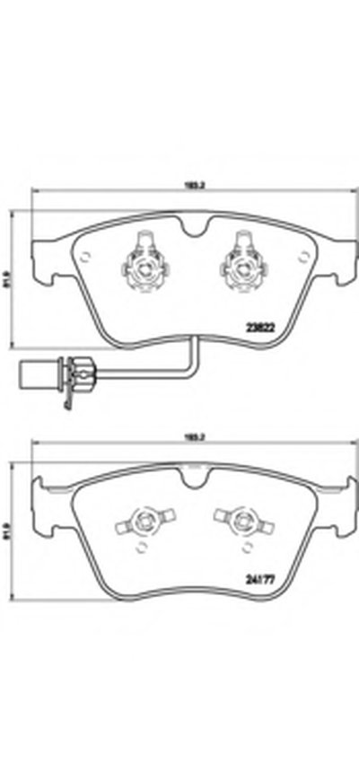 Комплект тормозных колодок, дисковый тормоз BREMBO купить