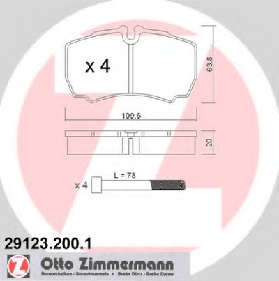 Комплект тормозных колодок, дисковый тормоз ZIMMERMANN купить