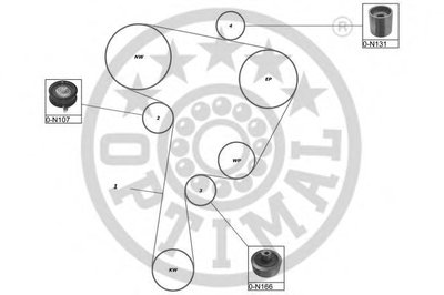 Комплект ремня ГРМ OPTIMAL купить